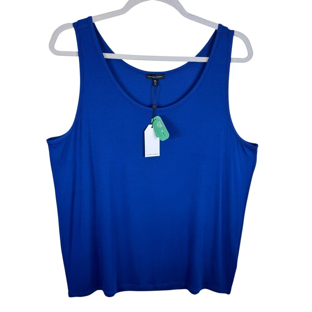 Universal Standard NWT Royal Blue Modal Ribbed Knit Light Stretchy Tank Top 2XL